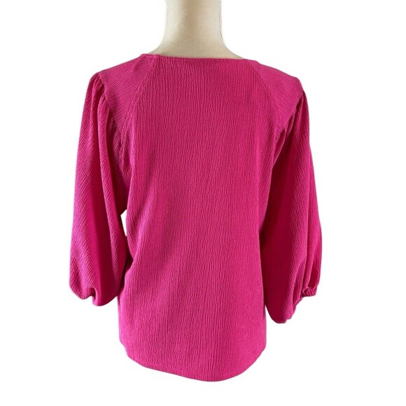Vince Camuto Puff Sleeve Knit Top Women's Size Small Modern Pink 9121623 New! - Picture 4 of 16